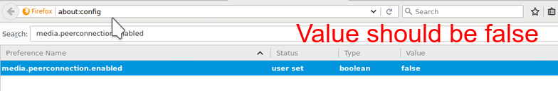 media.peerconnection.enabled disable to stop ip address leakage by vpn