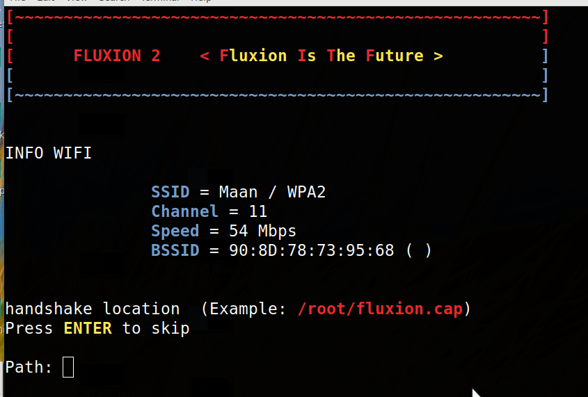 selecting path for handshake file captured by pyrit