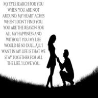 girlfriend boyfriend dp:my eyes search for you when you are not around my heart aches when I don't find you. You are the reason for my all happinessand without you my life would be so dull all I want in my life is that we stay together for all the Life I love you