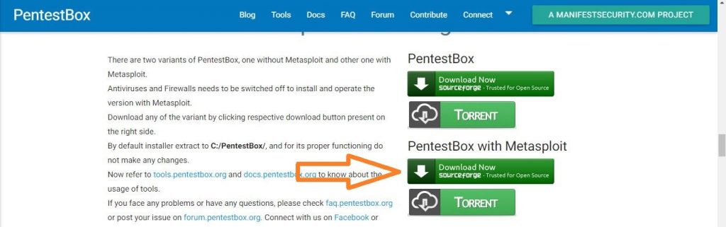downnloding pentestbox with metasploit-min