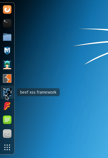 launch beef in kali linux