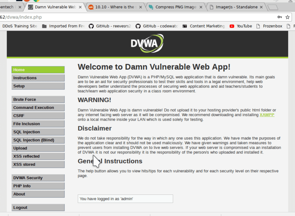 dam vulnerable web application