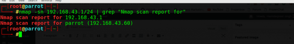 nmap find total number of host