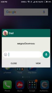 whatsapp popup feature