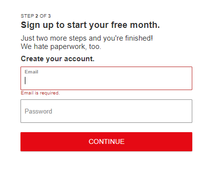 create Netflix account