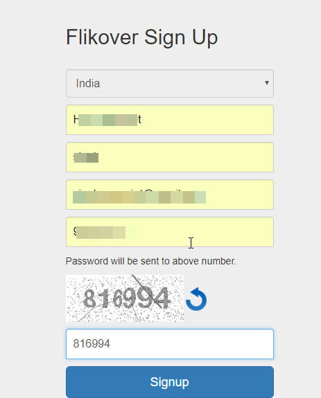 flikover signup