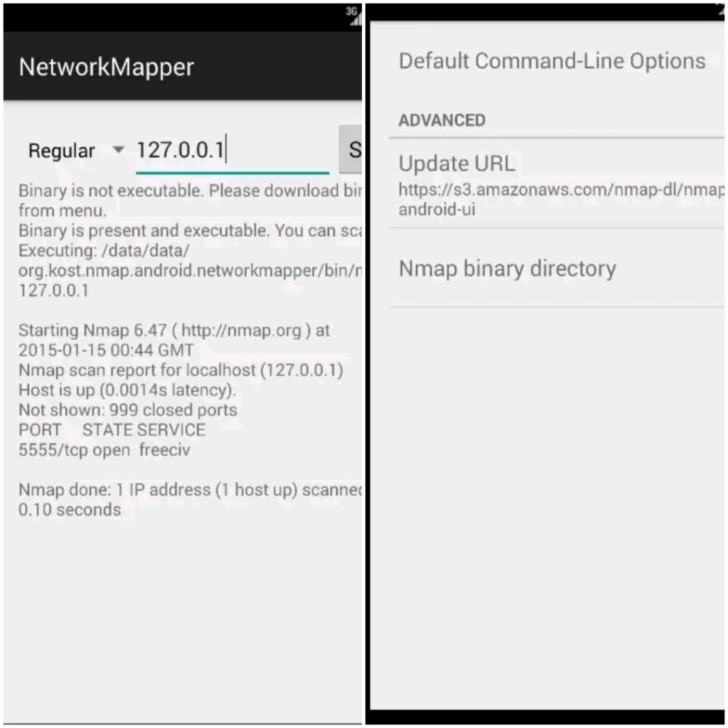 network mapper tool: android hacking app