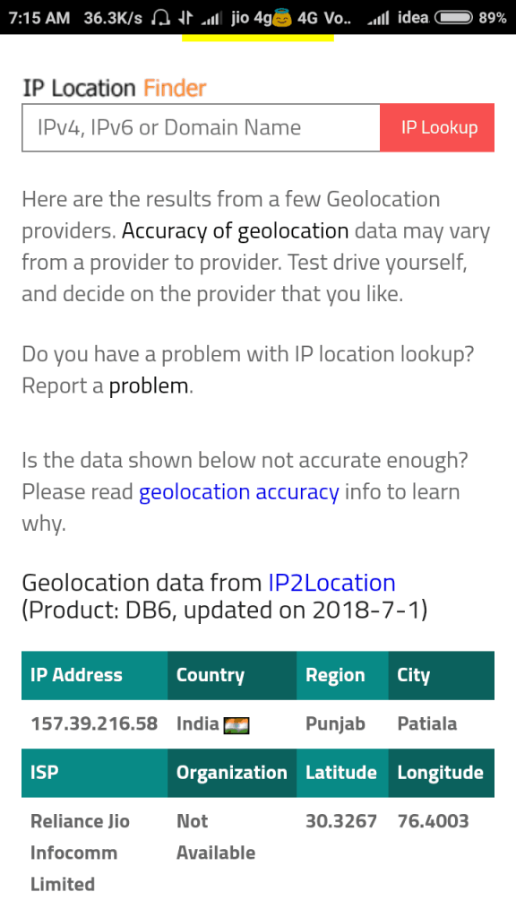 location by iplocation finder