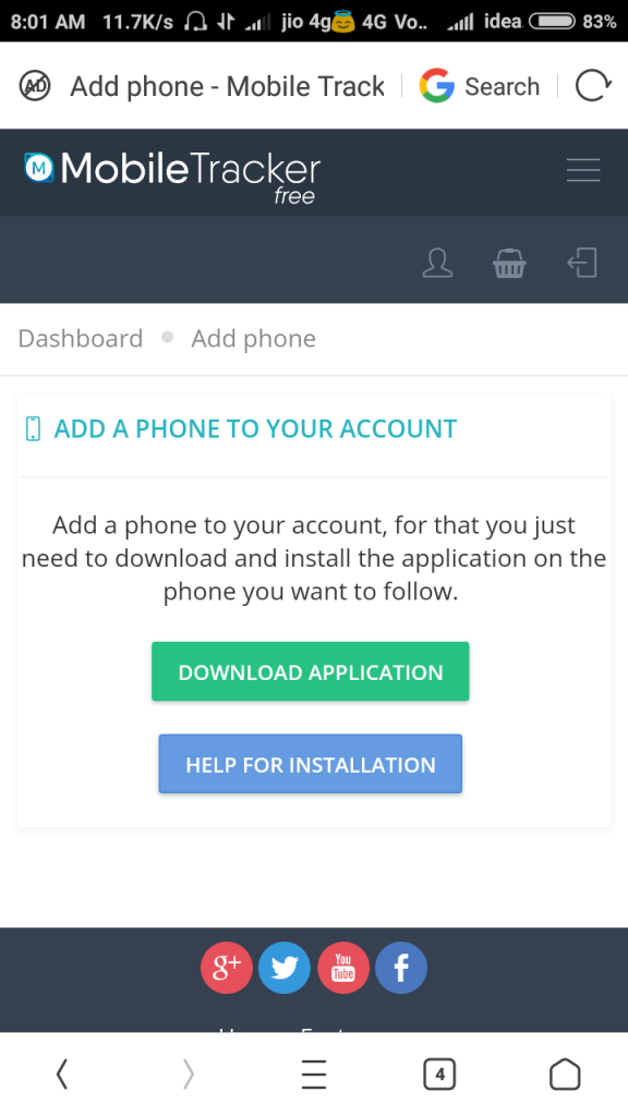 downloading application