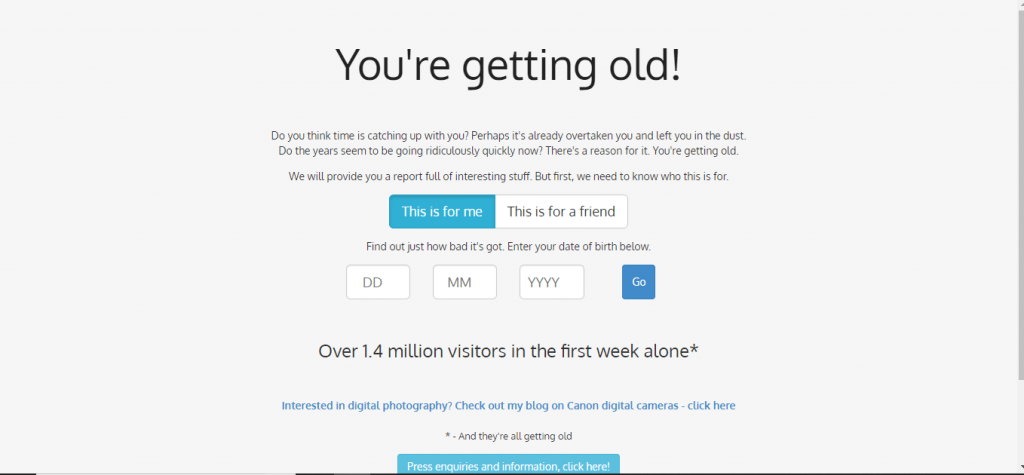 you are getting old