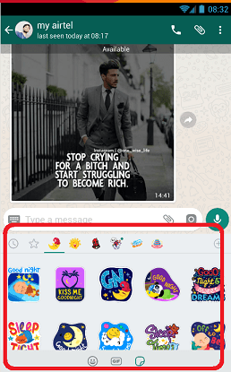 new sticker in whatsapp