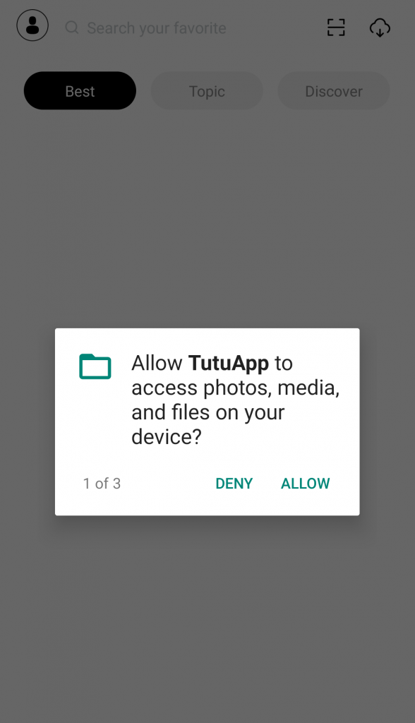 tutu app permission